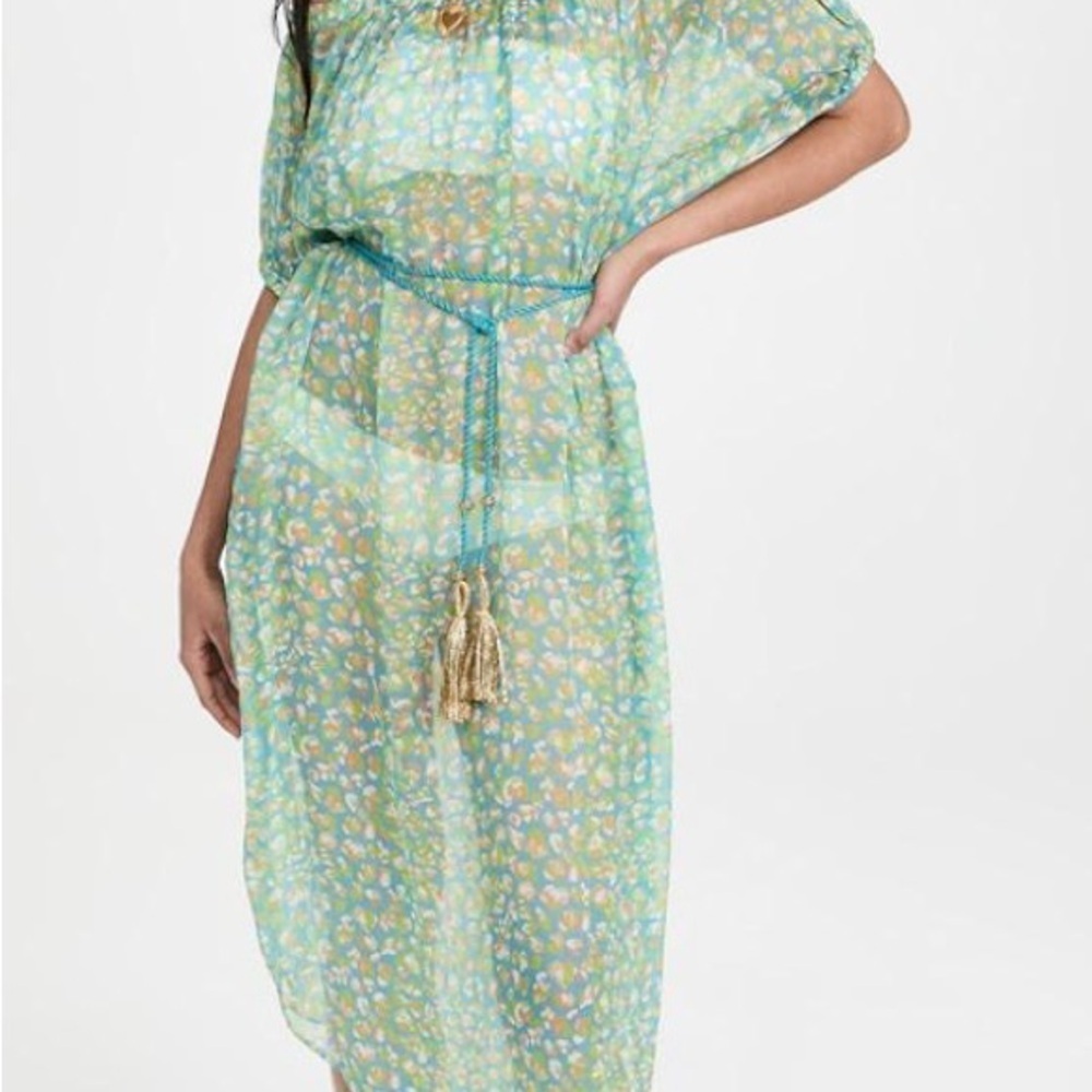 Ramy brook floral funky long summer cover up beach dress - Picture 5 of 11